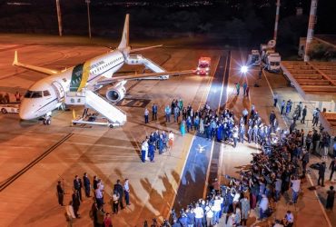 Mostra a chegada dos brasileiros palestinos da Faixa de Gaza repatriados no Brasil