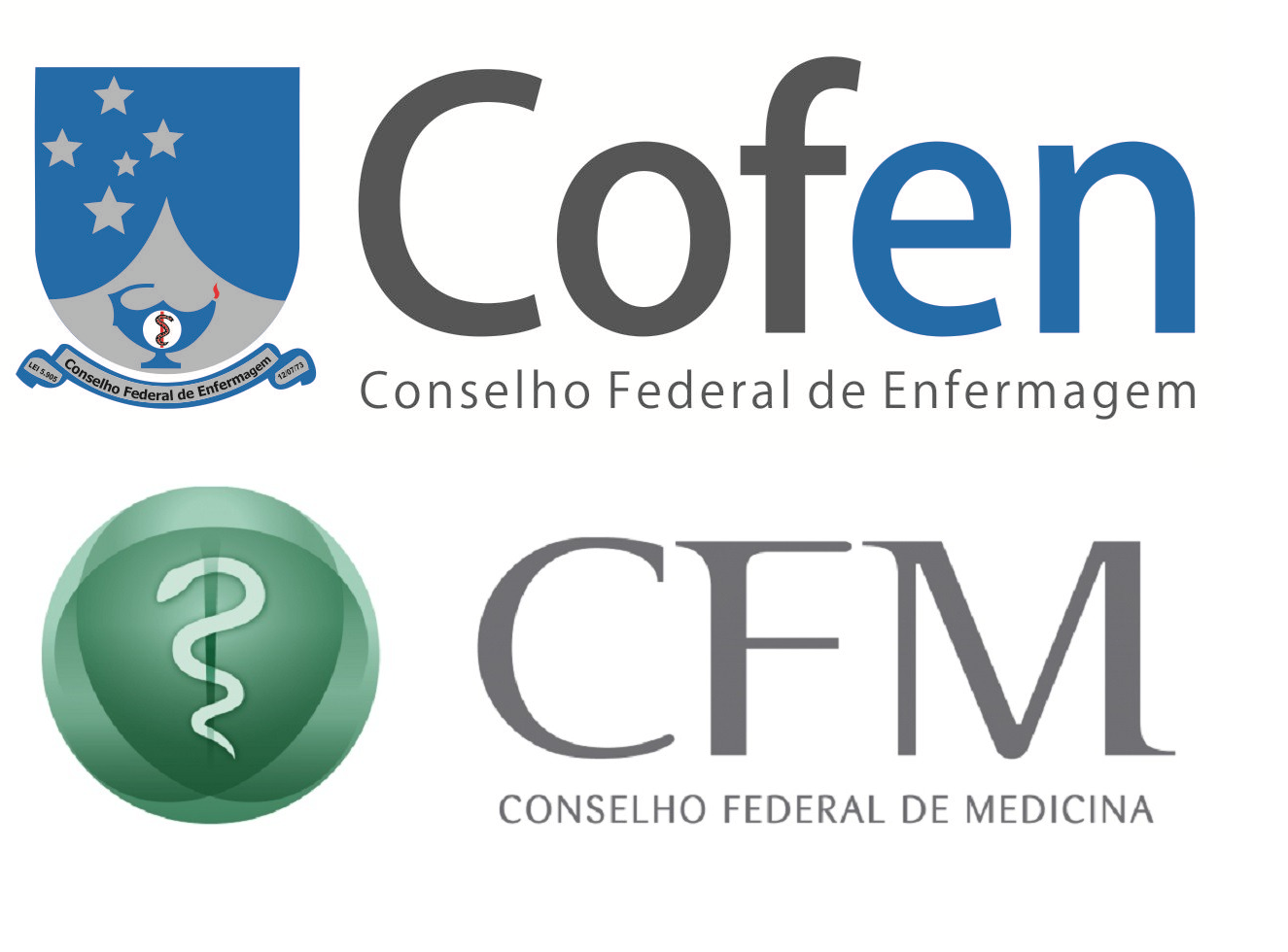 Marcas de ambos, Conselho Federal de Enfermagem e Conselho Federal de Medicina