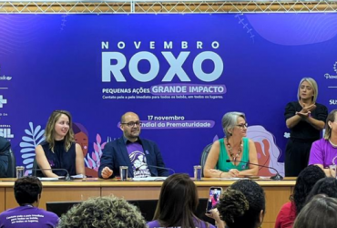 Lançamento da Campanha Novembro Roxo pelo Ministério da Saúde para combater a prematuridade