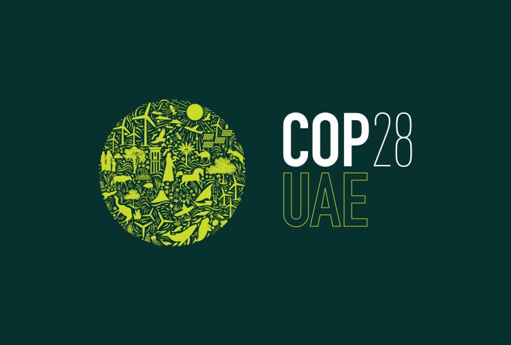 Marca da COP 28 que acontecerá em Dubai