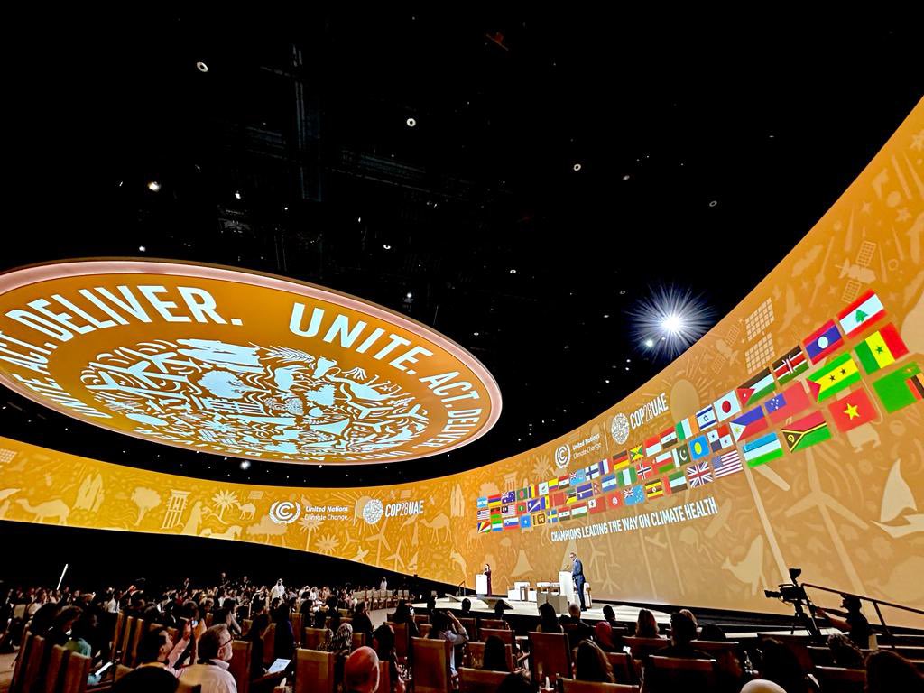 Imagem da reunião sobre a Declaração COP28 dos EAU sobre Clima e Saúde na COP 28