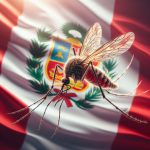 Mosquito aedes aegypti e a bandeira do Peru