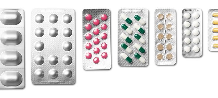 Diferentes tipos de cartela de medicamentos
