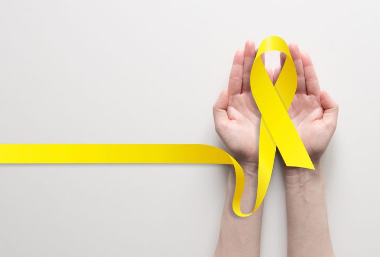 Faixa amarela da campanha contra o suicídio