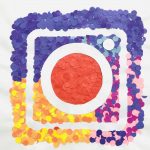 logo Instagram feito por milhares de círculos coloridos 14 Por louisong