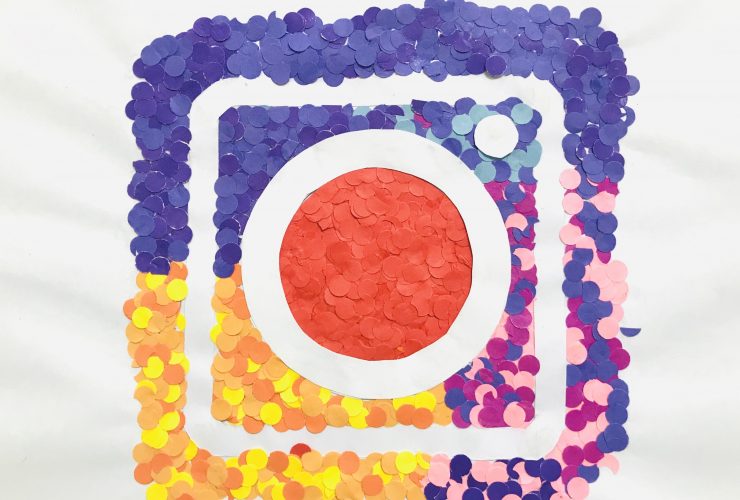 logo Instagram feito por milhares de círculos coloridos 14 Por louisong