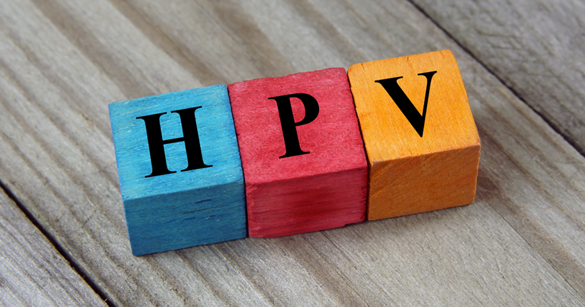 Blocos de montar formando a sigla HPV