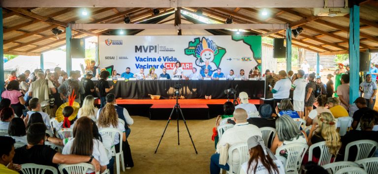 Lançamento do Mês de Vacinação dos Povos Indígenas | Foto de Igor Evangelista para Ministério da Saúde