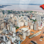 Porto Alegre, capital do Rio Grande do Sul inundada