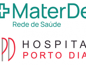 Logos da rede Mater Dei e do Hospital Porto Dias