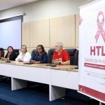 Mesa de abertura da oficina sobre HTLV, na sede da Sespa