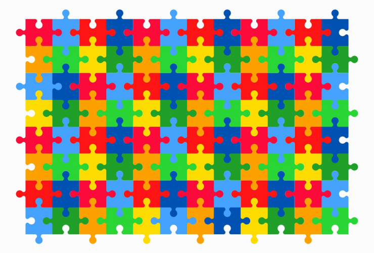 Um dos muitos símbolos que representa o Transtorno do Espectro Autista (TEA)