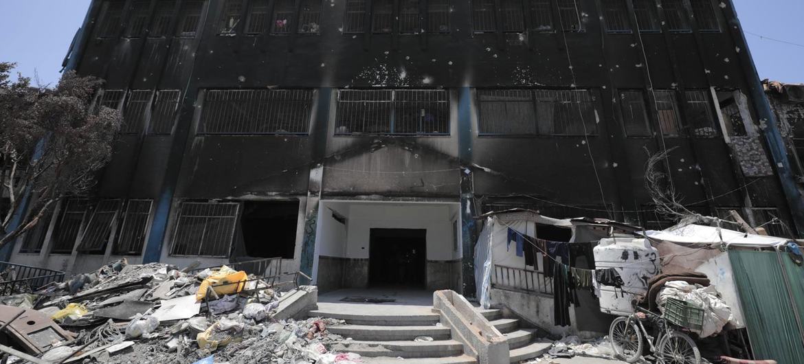 O Centro de Saúde de Jabalia destruído, Gaza | Foto de UNRWA