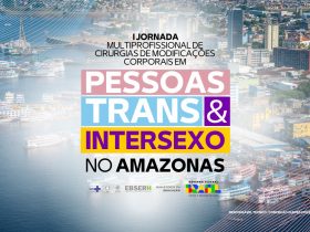 Cartaz da Primeira Jornada Multiprofissional de Cirurgias de Modificações Corporais em Pessoas Trans e Intersexo