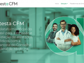 Página inicial da plataforma Atesta CFM