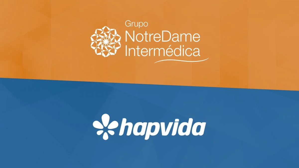 Logos da NotreDame e Hapvida