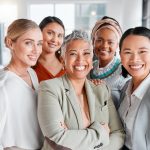 Grupo de mulheres na liderança