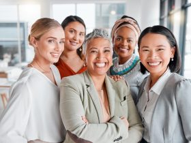 Grupo de mulheres na liderança