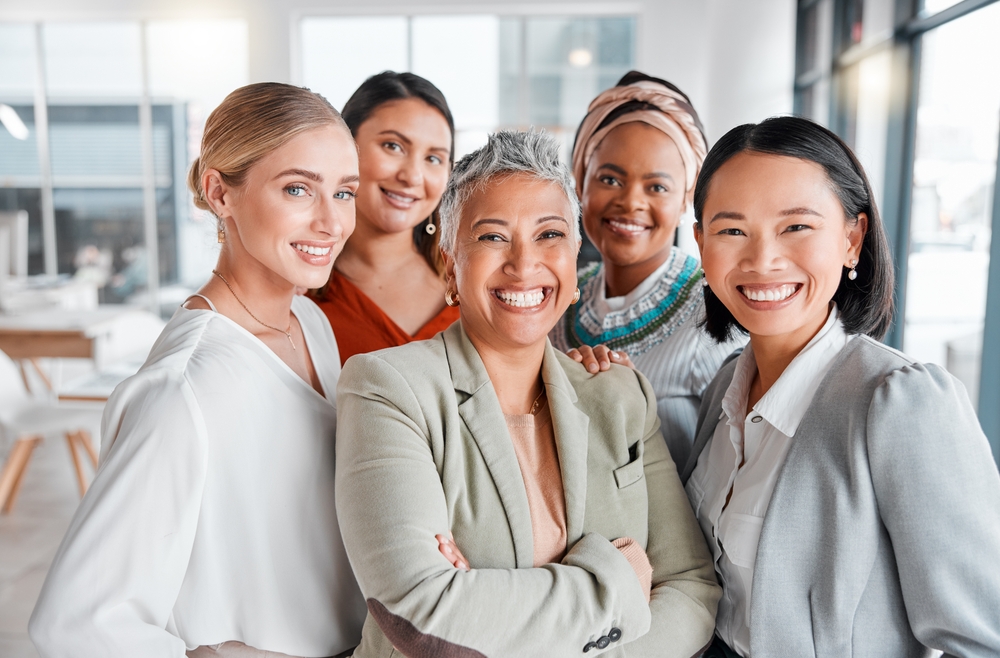 Grupo de mulheres na liderança