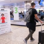 Foto dos alertas no aeroporto