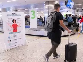 Foto dos alertas no aeroporto