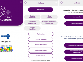 Print screen do aplicativo AppHANS criado pelo Ministério da Saúde