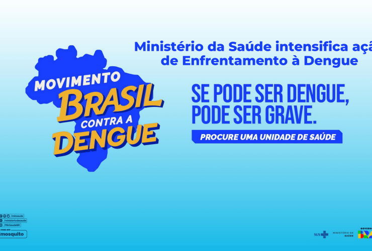 Arte da apresentação do "Movimento Brasil contra a Dengue" feita pelo Ministério da Saúde