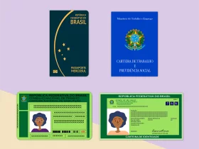Documentos oficiais com foto do Brasil