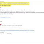 Print de e-mail com exemplo do golpe divulgado pela Anvisa