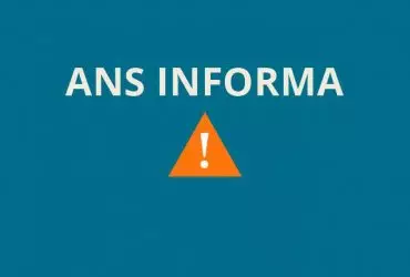 Arte com sinal de alerta divulgado pela ANS
